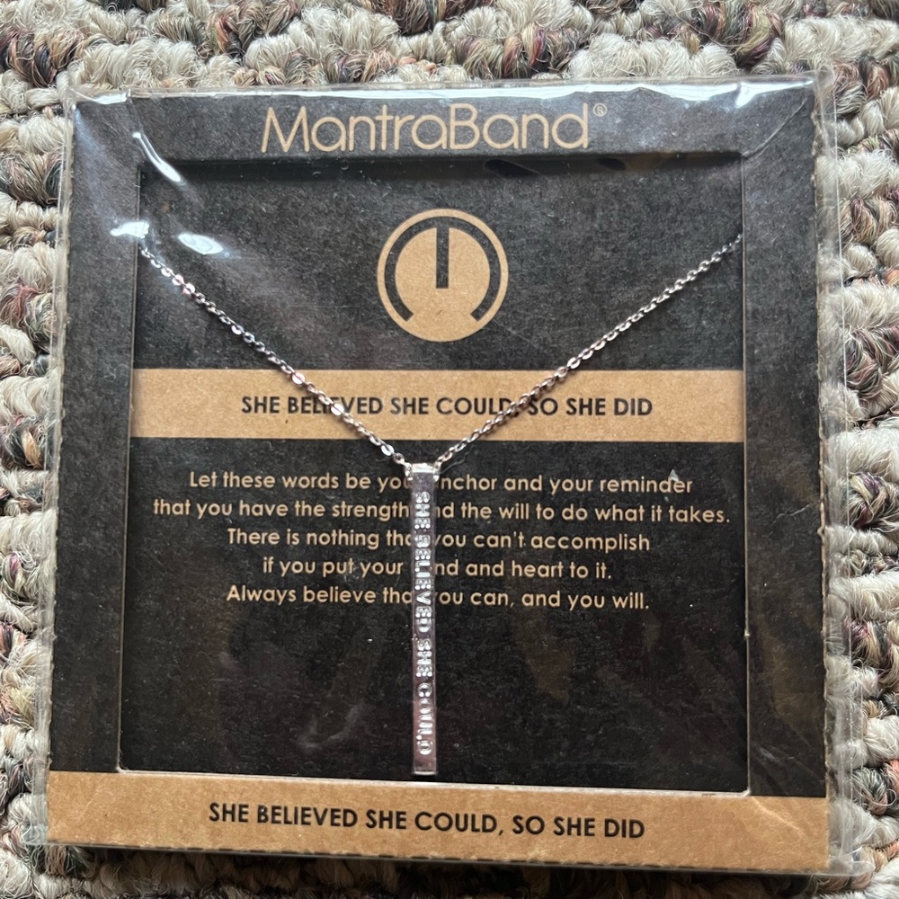 MantraBand Silver Necklace - Inspirational Jewelry